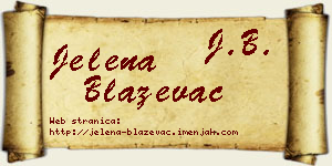 Jelena Blaževac vizit kartica